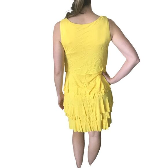 Calvin Klein ruffled Yellow Dress, 4 - Picture 3 of 9